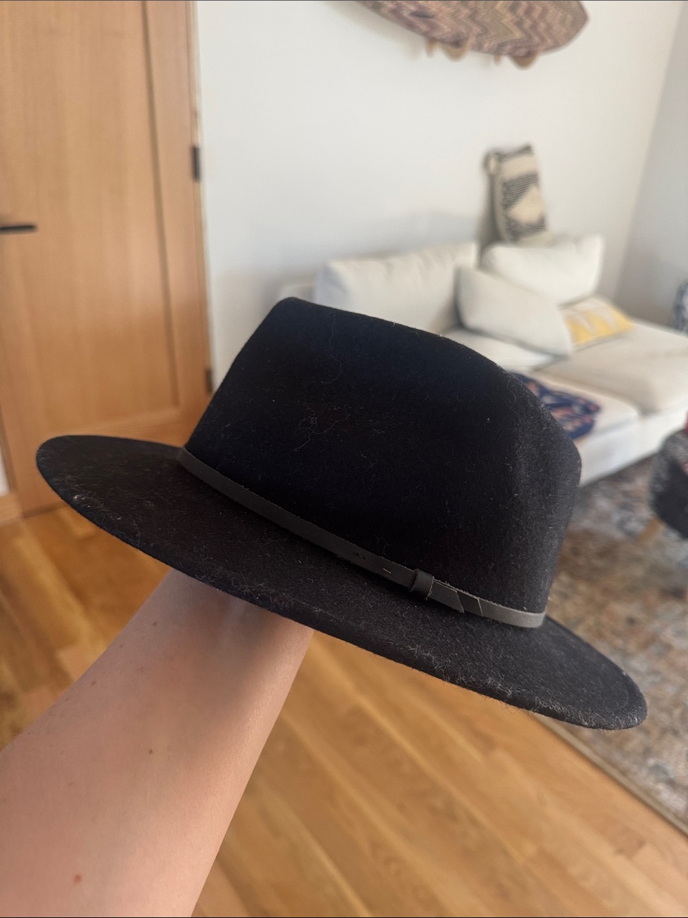 Yellow 108 Black Felt Hat